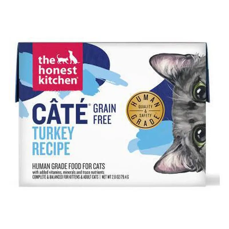 Honest Kitchen Cat Cate GF Pate Turkey 2.8 oz