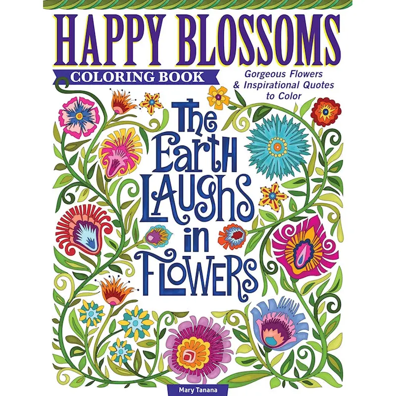 Happy Blossoms Coloring Book