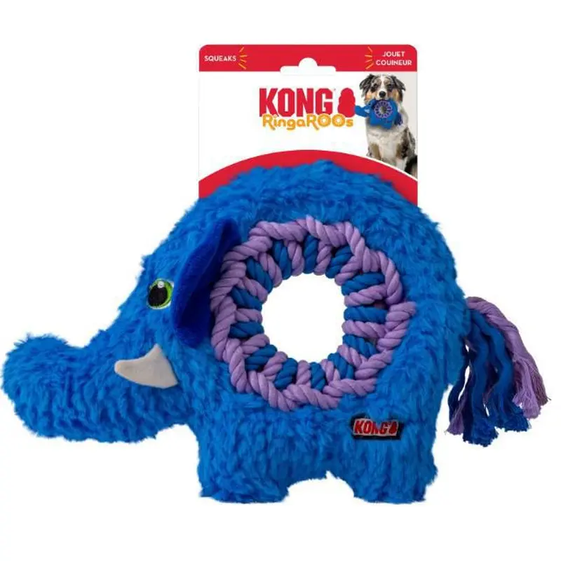 KONG Ringaroos Dog Toy Elephant Med