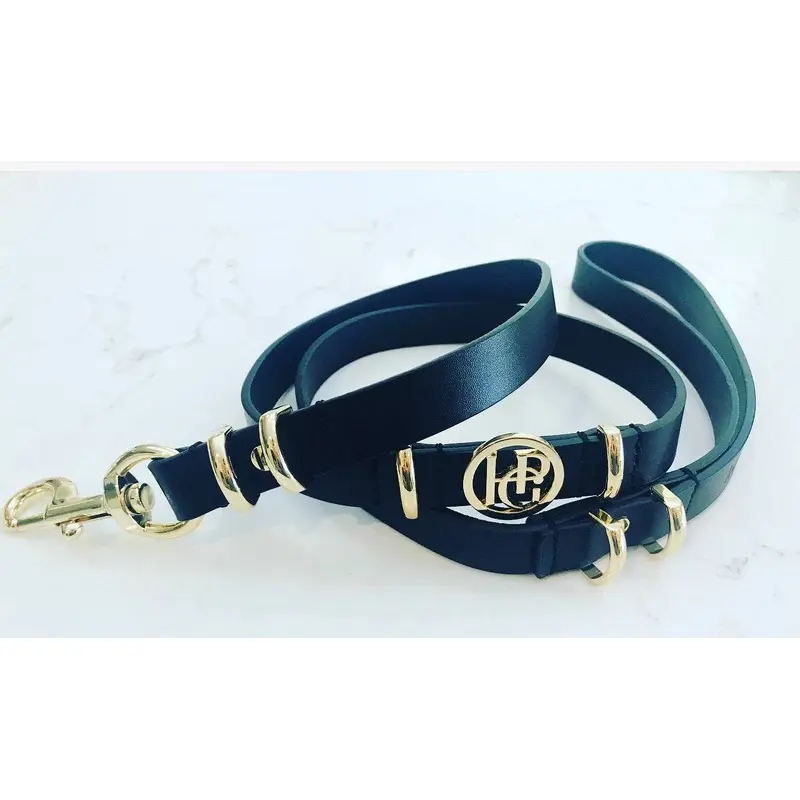 Leather Dog Lead - Midnight