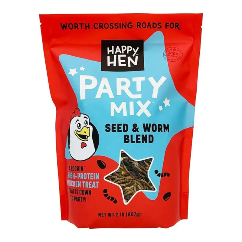 Happy Hen Treats Party Mix Seed & Worm Blend Chicken Treats 2lb