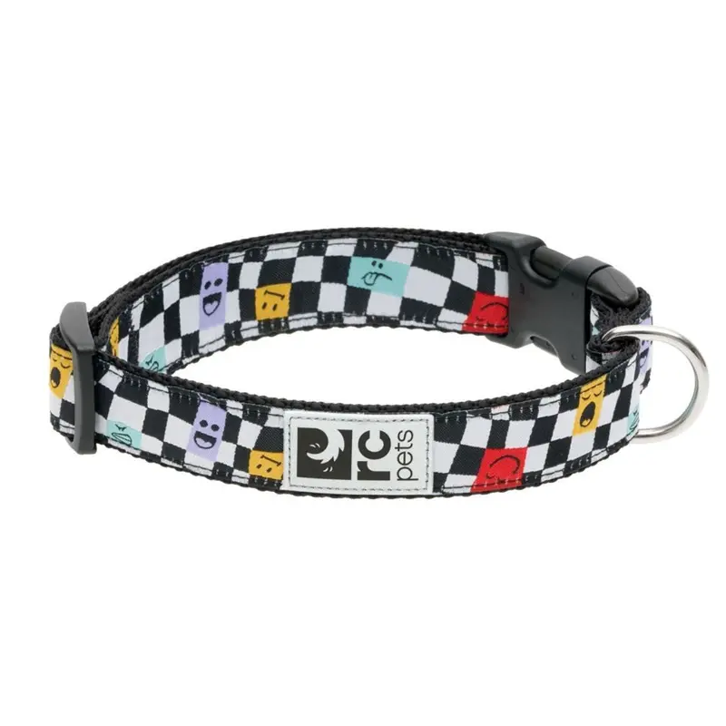 RC Pets Clip Dog Collar - L 1" - Checkerboard