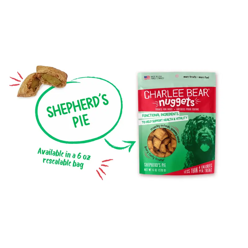 Charlee Bear Nuggets Dog Treats 6oz Shepards Pie