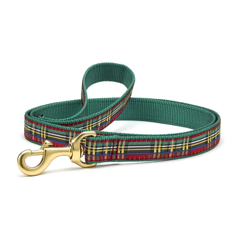 Christmas Sparkle Plaid Small Breed Dog Lead