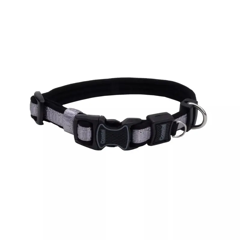 Coastal Inspire 1in Wide 14-20in Dog Collar Grey