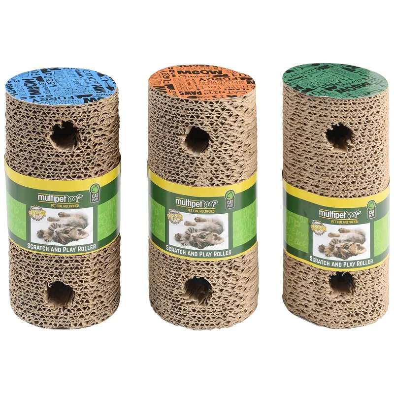 Multipet Cat Scratch Roller 7.5in Assorted