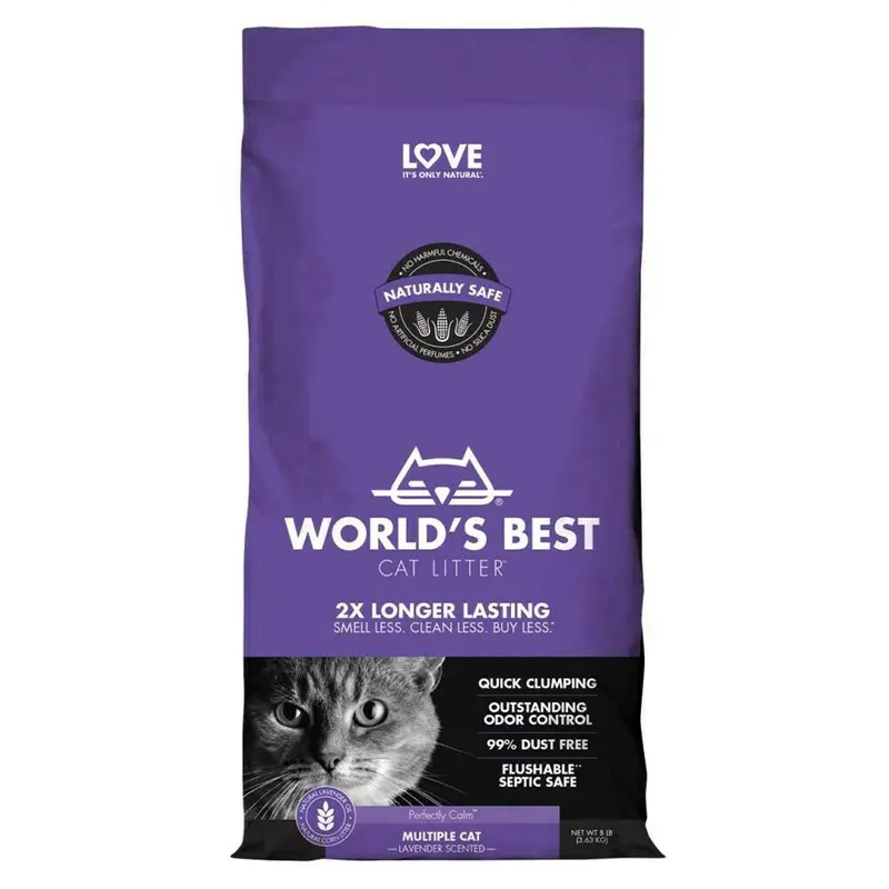 World's Best Original Series Lavender Scented Multi Cat Litter, 8lb