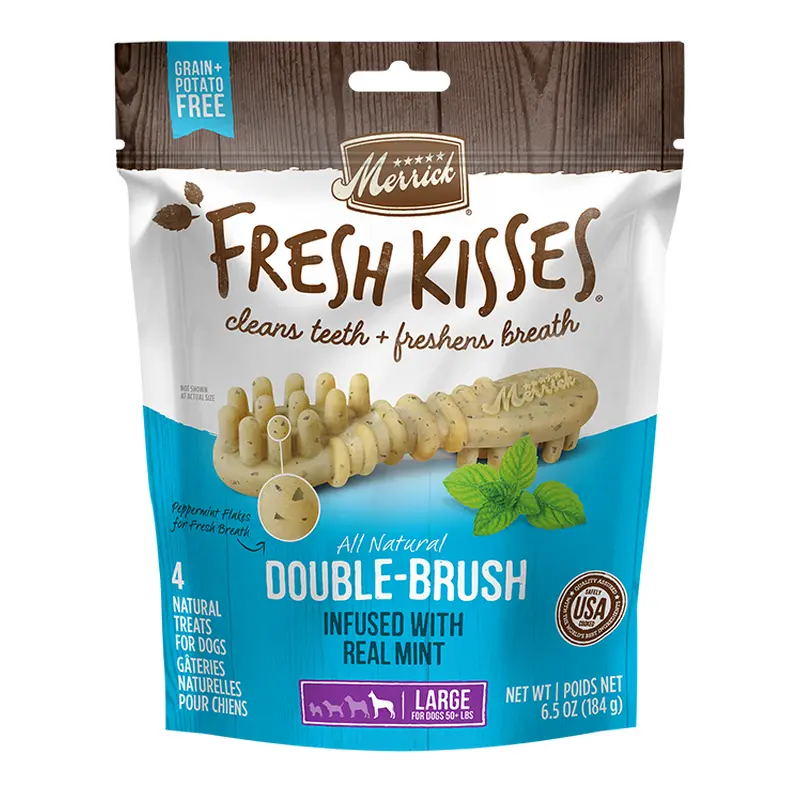 Merrick Fresh Kisses Mint Dental Treats For Large Dogs (11.5oz) (7Ct)