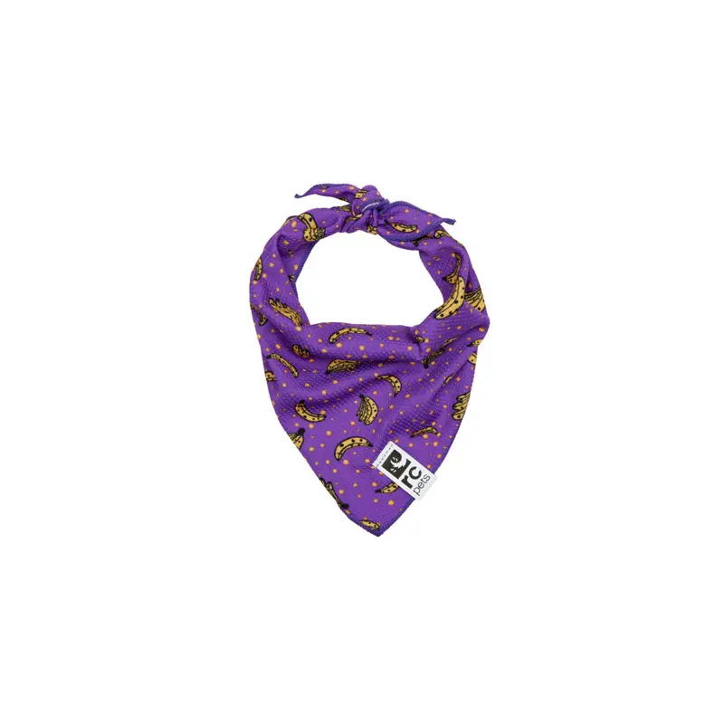 RC PETS Dog Zephyr Cooling Bandana, Bananas, S/M, 8" - 17"