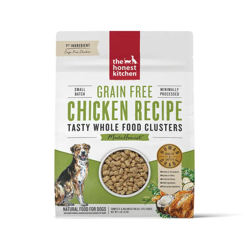 The Honest Kitchen Grain Free Chicken Whole Food Clusters - Dry Dog Food - 1lb