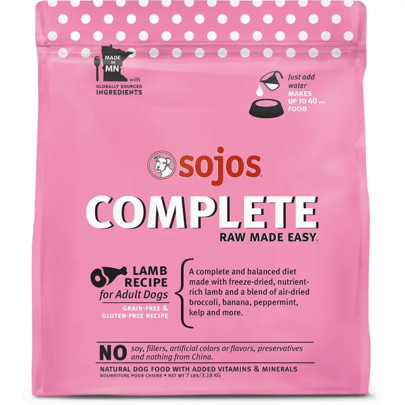Sojos Lamb Complete Dog Food Mix