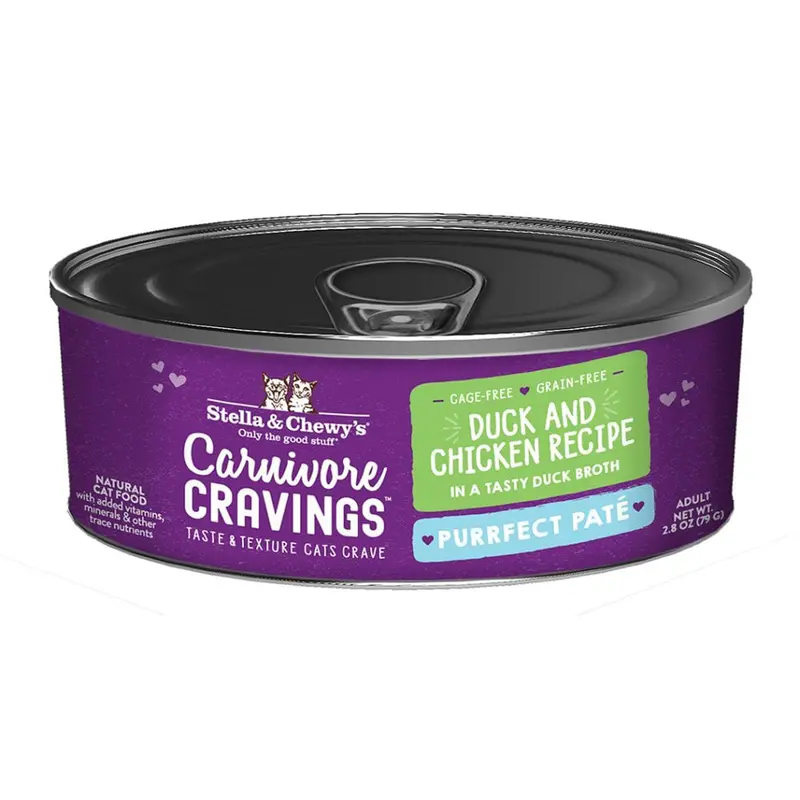 Stella & Chewy's Carnivore Cravings Purrfect Pate Duck Chicken Cat Food 2.8oz