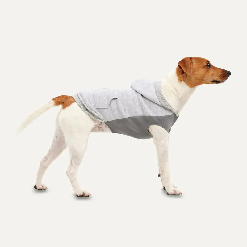 Gooeez Kangaroos Fleece Hoodie for Dogs Grey Medium