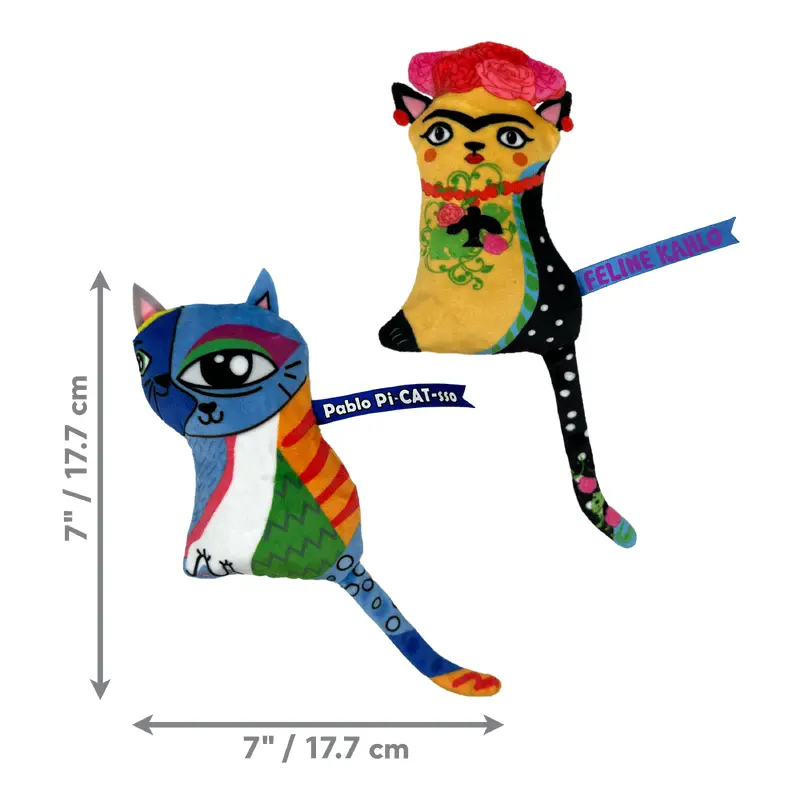 Kong Cat Toy Artz Kahlo / Picasso 2-pk