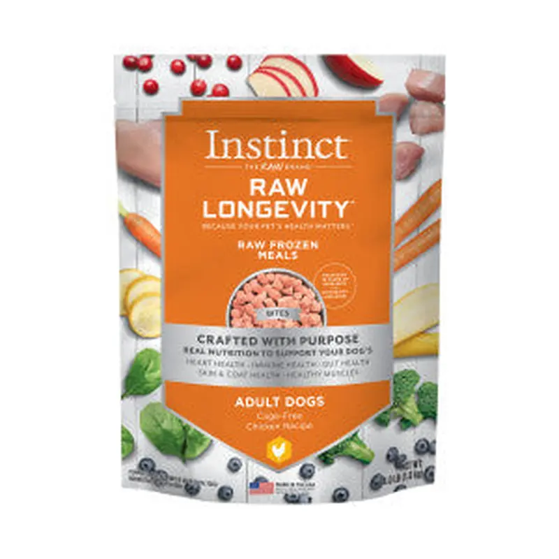 Nature's Variety Instincy Longevity Frozen Dog Food Bites 4lb  Chicken