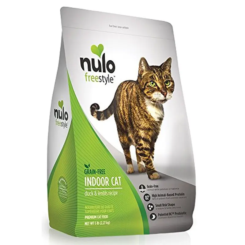 Nulo Freestyle Grain-Free Indoor Duck & Lentils Dry Cat Food, 5 Lb