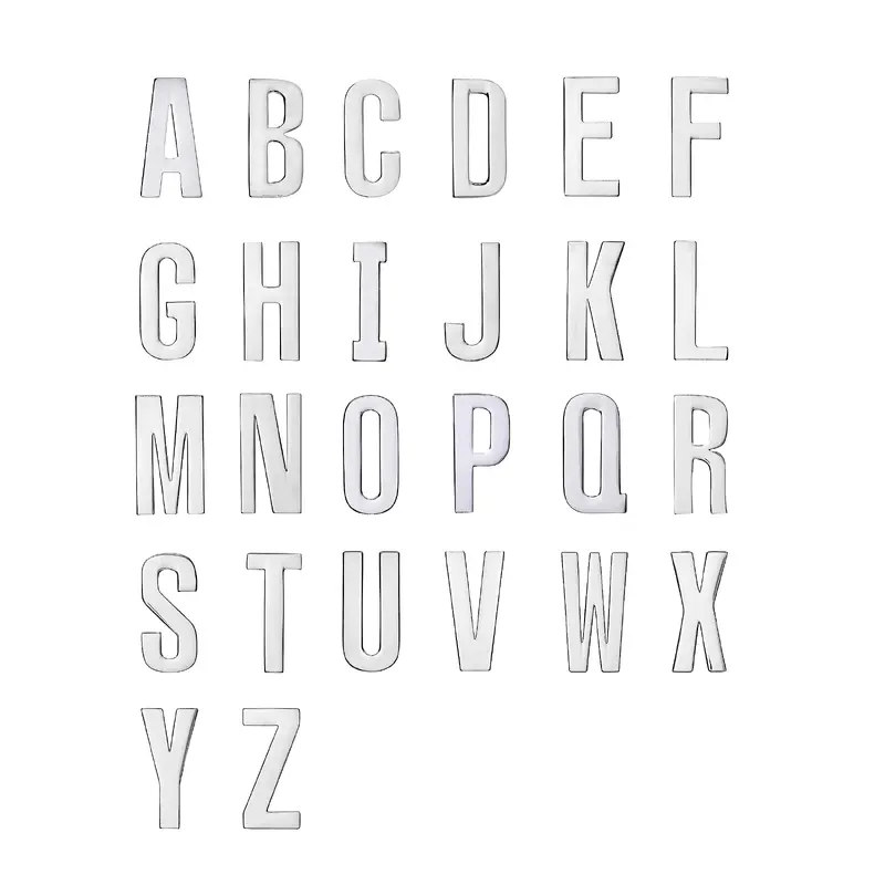 30MM CONFESSION LETTERS SILVER