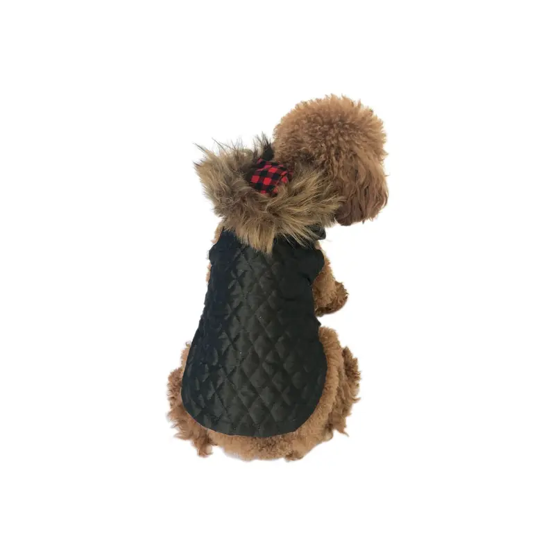 Glamping Quilted Taslon Dog Hoodie