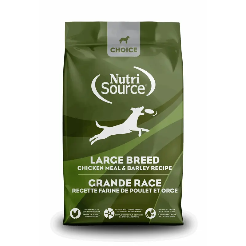 NutriSource Choice Large Breed Dry Dog Food - Chicken & Barely - 40lb Bag