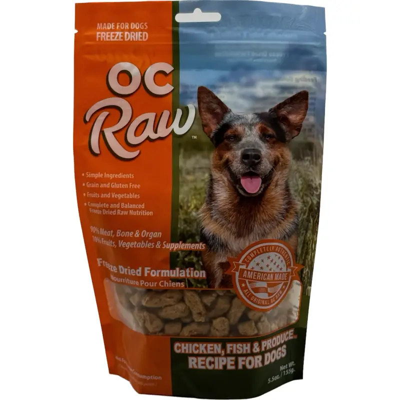 OC Raw Freeze-Dried Chicken Fish & Produce Rox