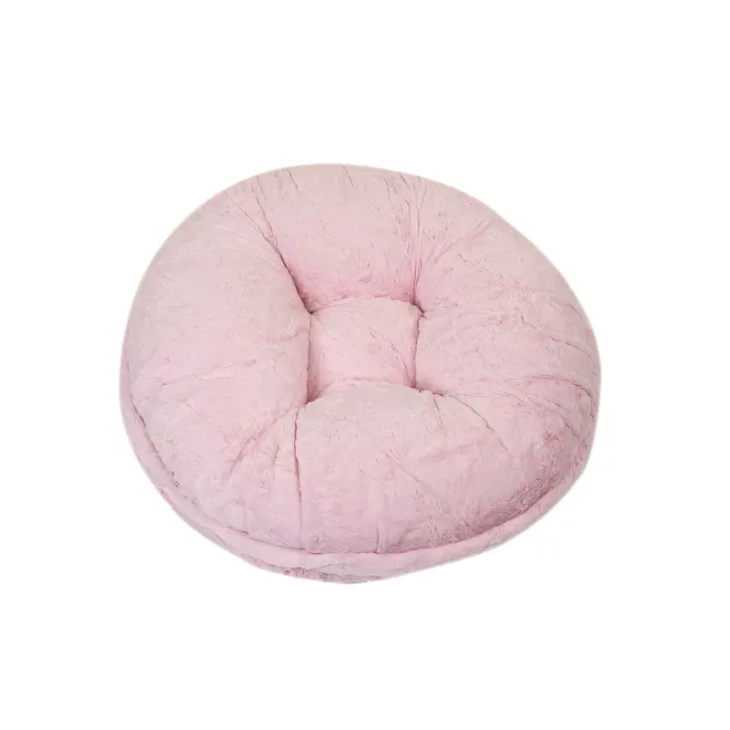 Baby Pink Mink Bagel Bed