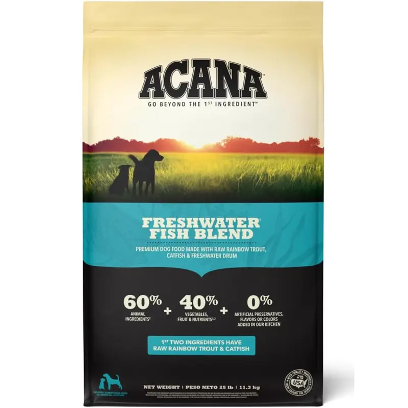 Acana Heritage Dry Dog Food - Freshwater Fish - 25lb Bag