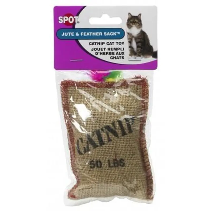 Ethical Products Jute & Feather Sack w/ Catnip