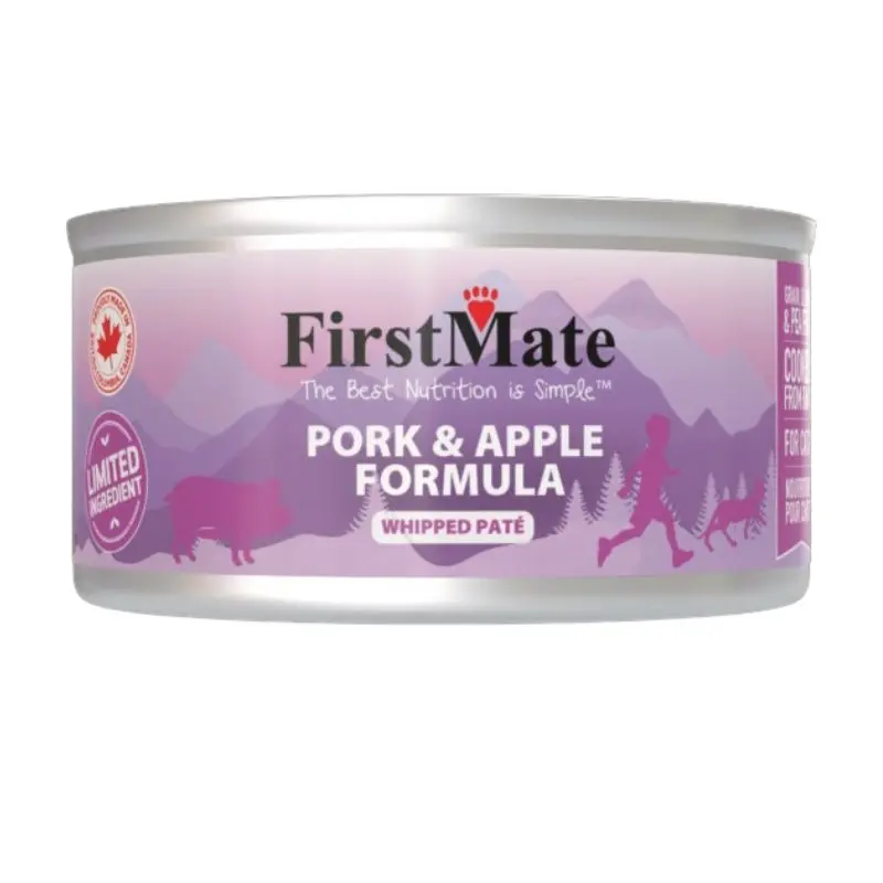 First Mate Pork & Apple LID Wet Cat Food 5.5oz