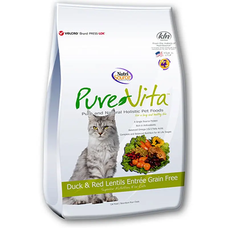 PureVita Grain Free Duck & Red Lentils Entree Cat Food 6.6lb