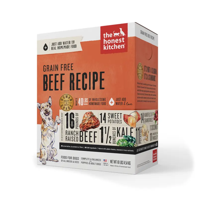 The Honest Kitchen Grain Free Dehydrated Dog Food - Beef - 10lb Box