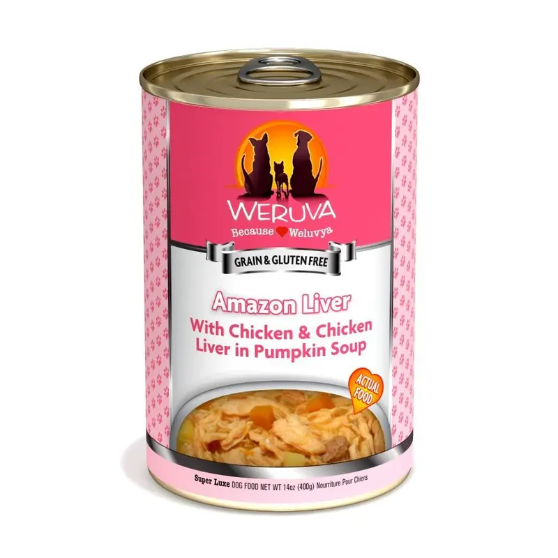 Weruva Amazon Liver Canned Dog Food 14-oz, case of 12