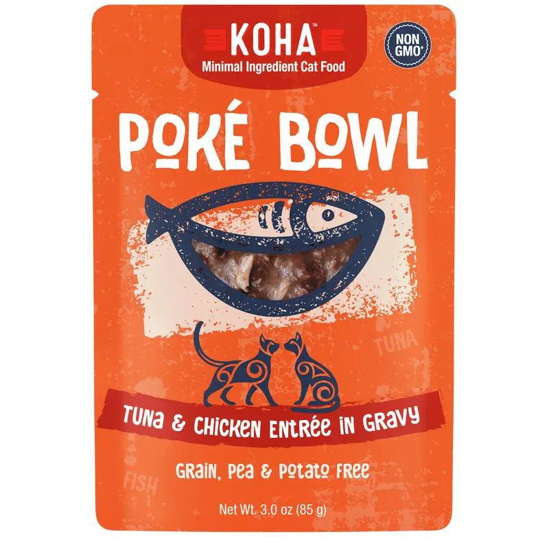 Koha Poke Cat Food 3oz Pouch Tuna and Chicken