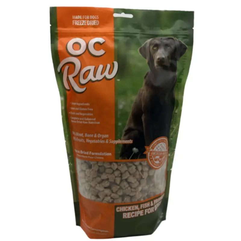 OC Raw Dog Food  CHICKEN & PRODUCE ~ Freeze Dried Slider