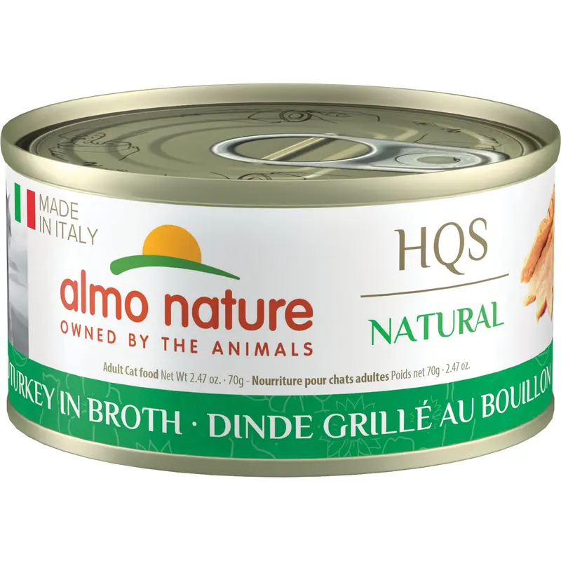 Almo Nature HQS Made in Italy Grilled Turkey In Broth Canned Cat Food