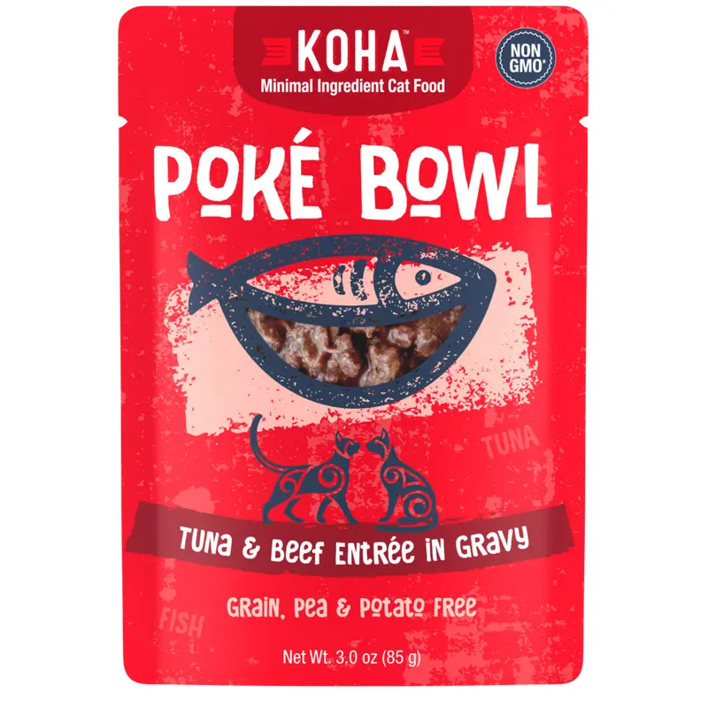 Koha Pok Bowl Tuna & Beef Entre in Gravy for Cats