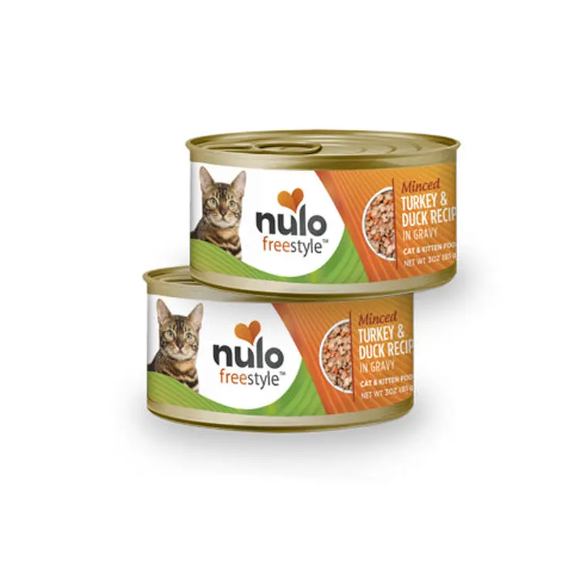 Nulo FreeStyle Minced Wet Cat Food - Turkey & Duck Recipe in Gravy, 3oz Can