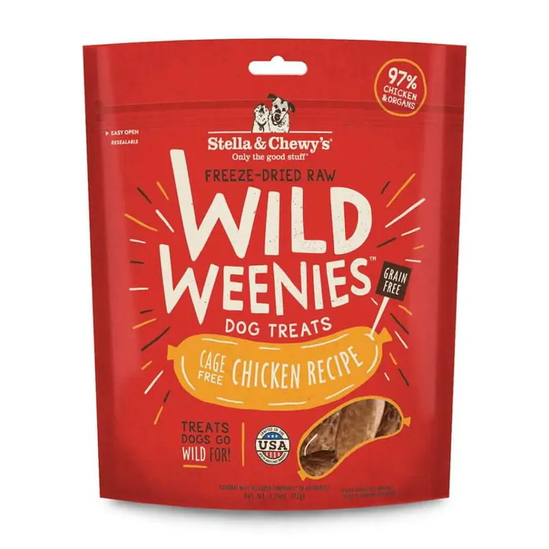 Stella and Chewys Cage-Free Chicken Wild Weenies Dog Treats 3.25oz