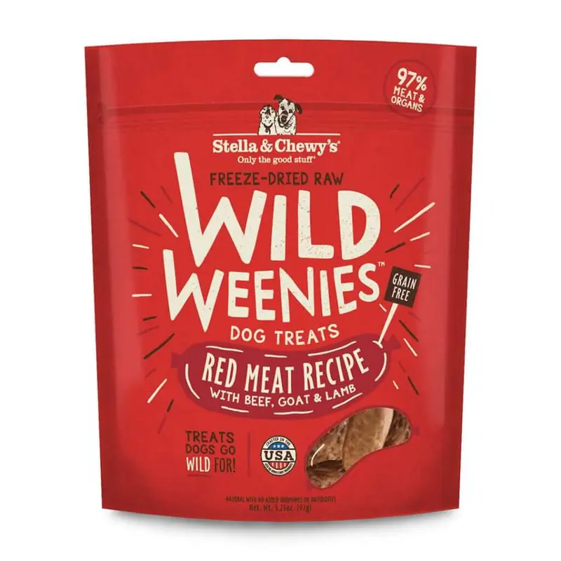 Stella and Chewys Red Meat Wild Weenies Dog Treats 3.25oz