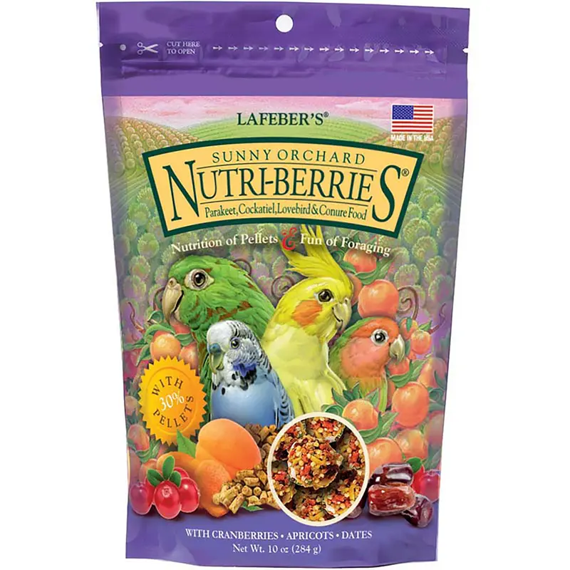 Lafeber s Sunny Orchard Nutri-Berries Parakeet & Cockatiel Food  10-Oz