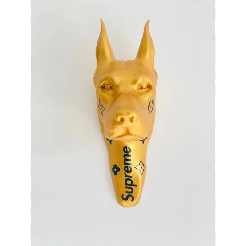 Designer Luxury Doberman in Gold