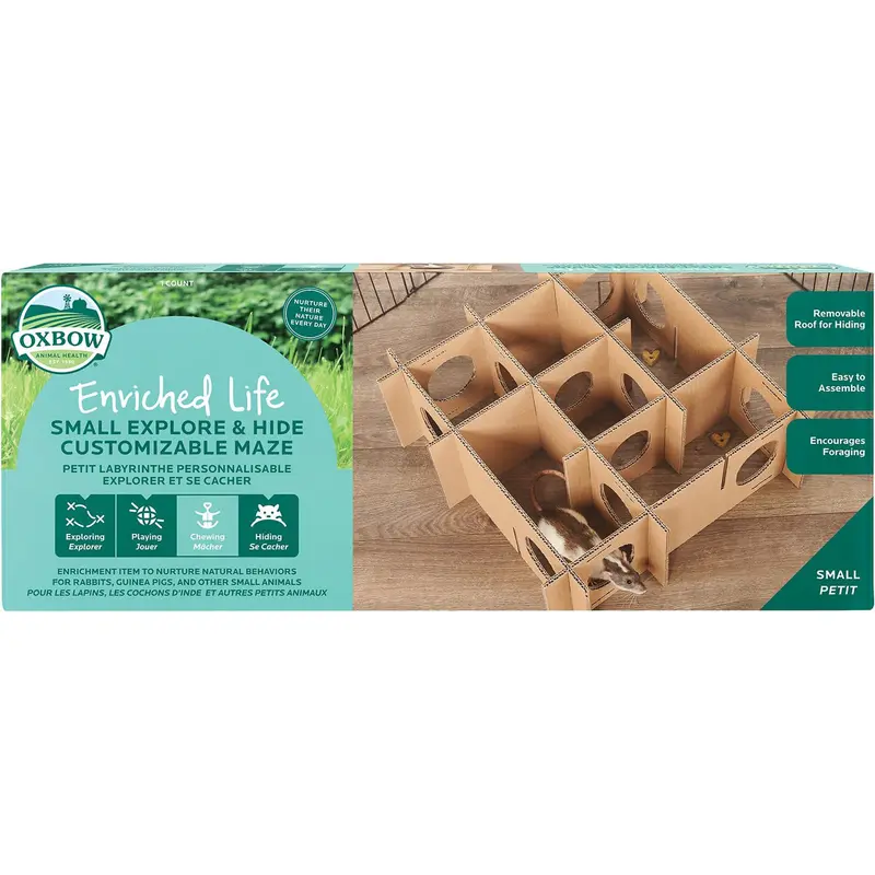 Oxbow Enriched Life Explore & Hide Customizable Maze Small
