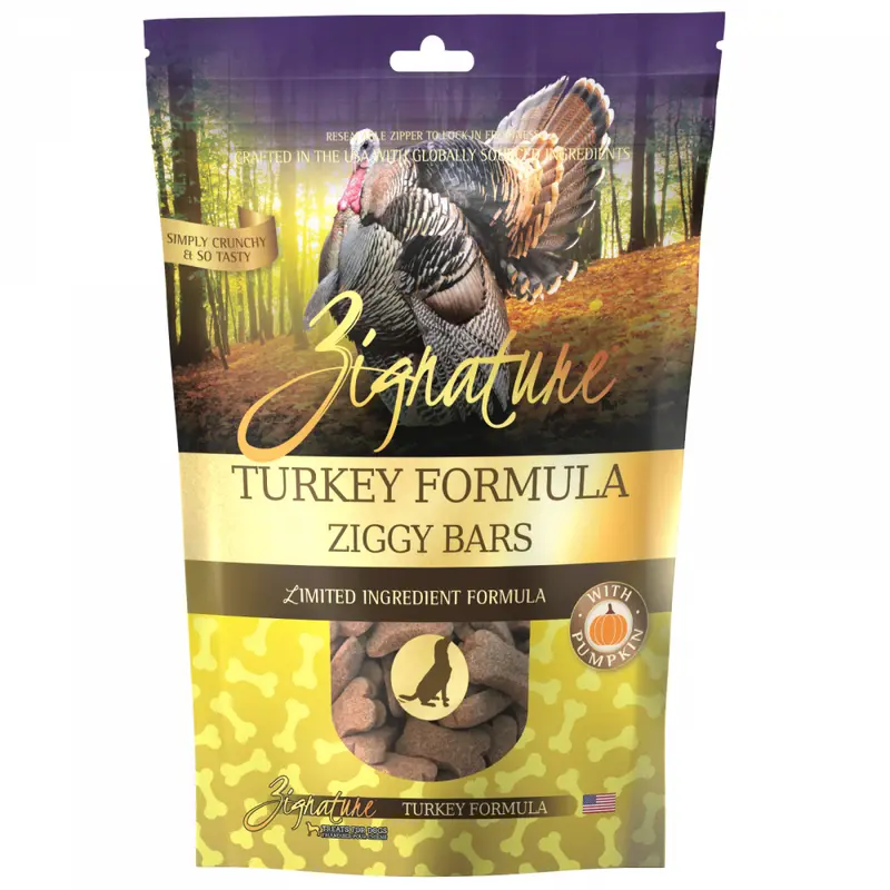 Zignature Zssential Ziggy Bars Turkey Formula Dog Treats