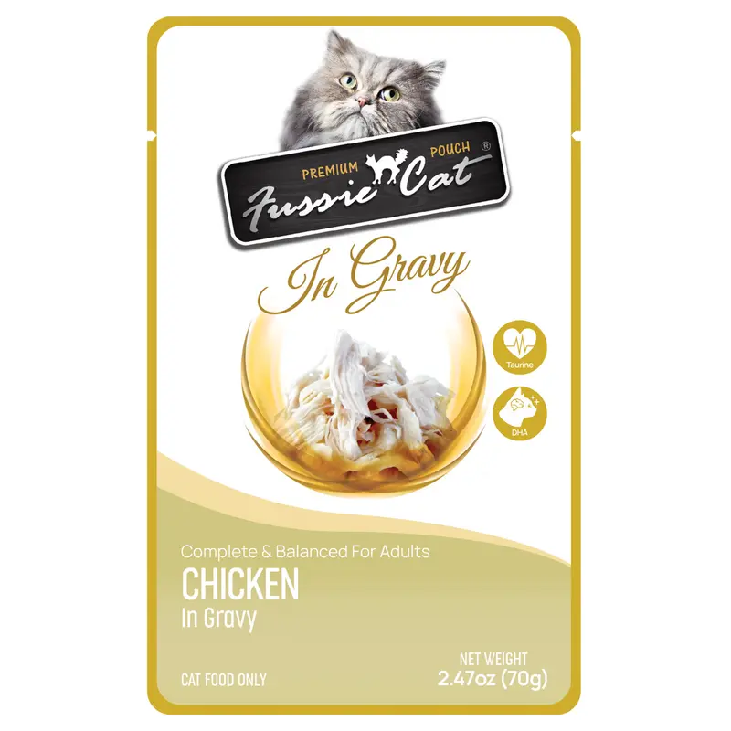 Fussie Cat Premium Chicken in Gravy Pouch 2.47oz