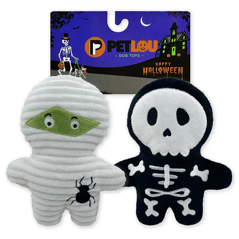 Petlou Halloween Mummy & Skeleton Pals 2pk