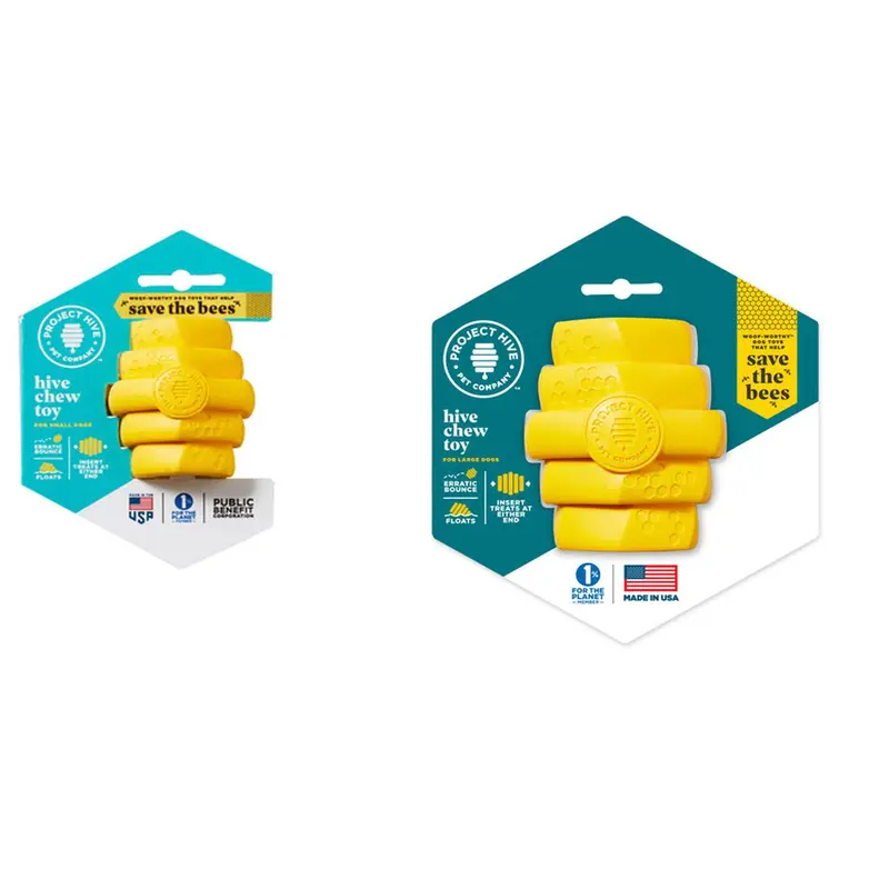 Project Hive Dog Toy Stuffable Hive Floating Yellow