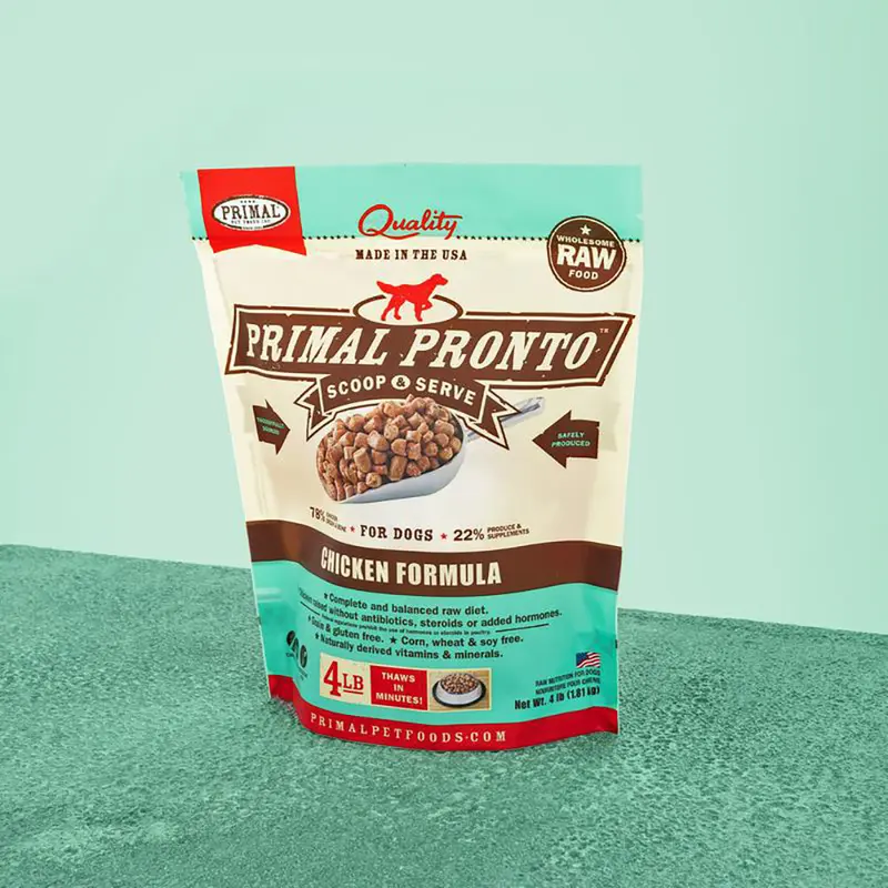 Primal Raw Frozen Pronto Chicken Formula Dog Food 4lb