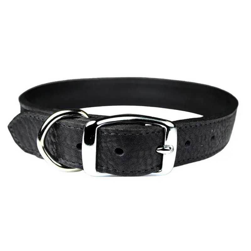 Black Onyx Luxe Leather Dog Collar / Lead