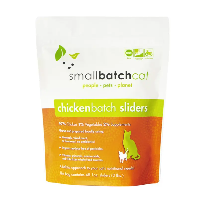 Small Batch 3lb Frozen Chicken Sliders Cat Food