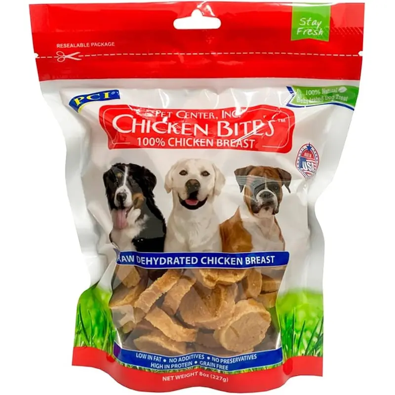 PCI 100% Dehydrated Chicken Nibbles Dog Treats (8oz)