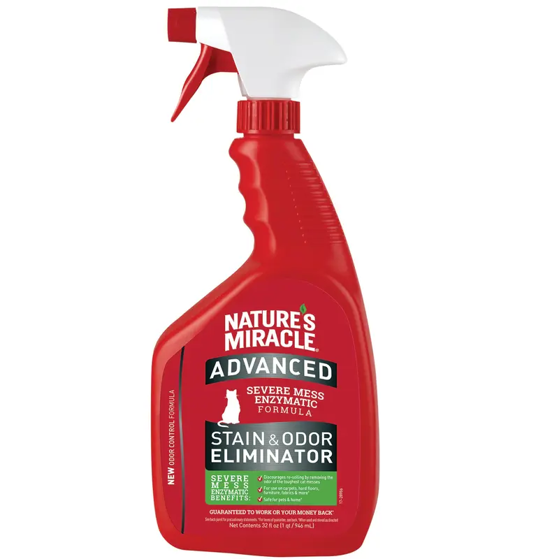 Nature s Miracle Cat Stain and Odor Remover  Fresh Scent  32 Fluid Ounce